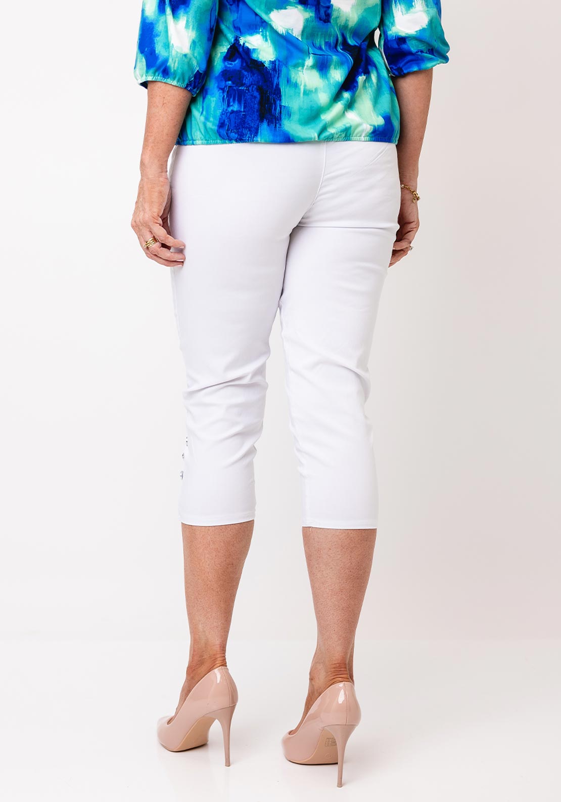 Capri pants White with detail