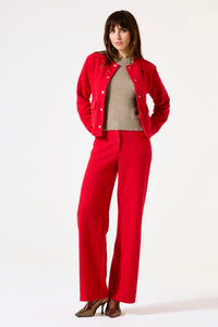 Garcia Red Bouclé Trousers