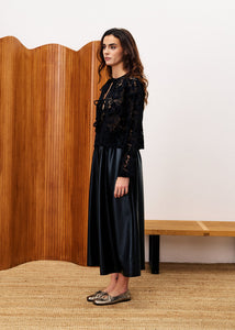 FRNCH Nikita black top/ cardi