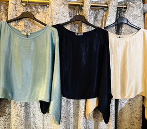 Alicia top in Aqua Green
