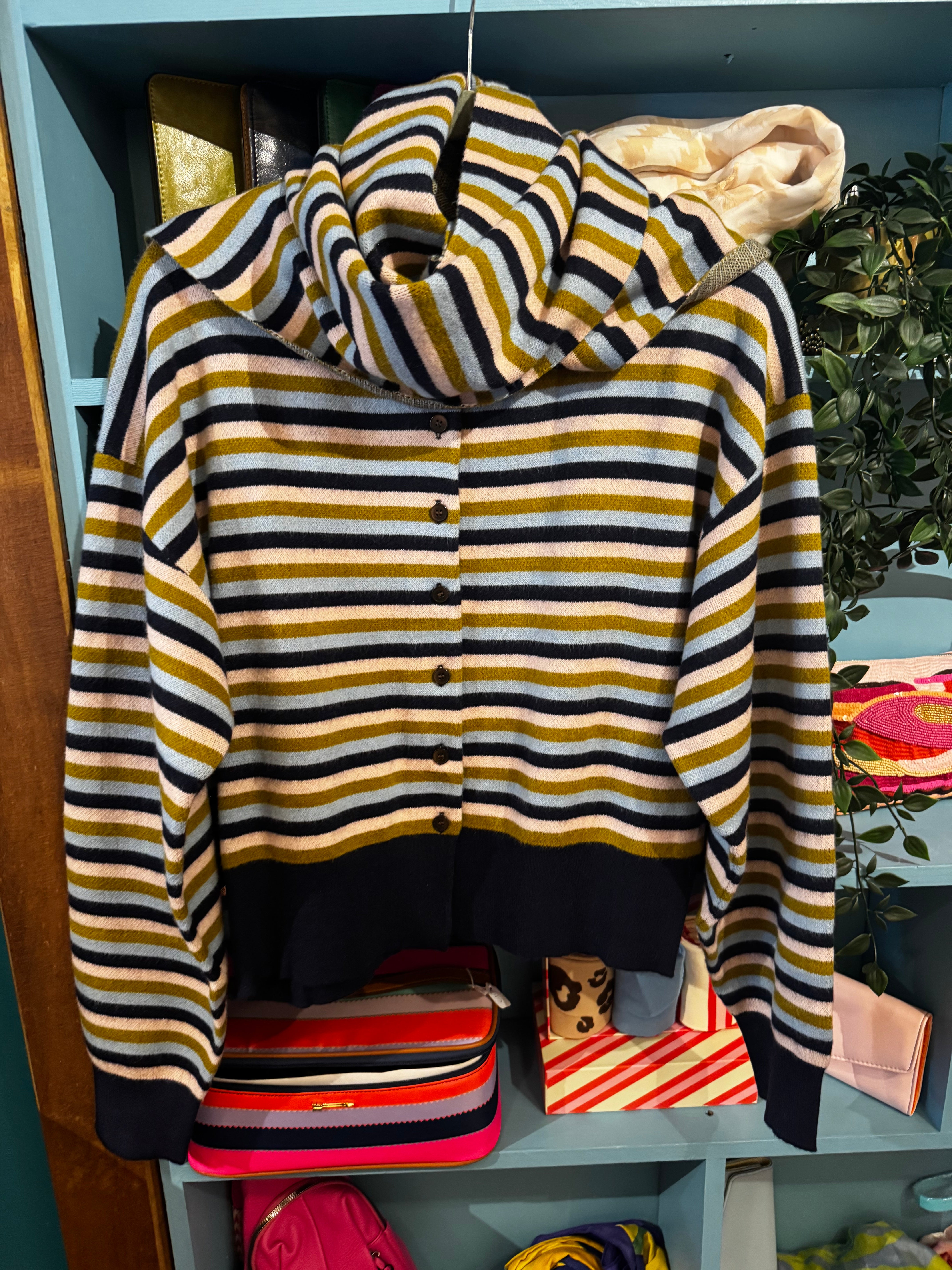FRNCH Stripe cardi & scarf