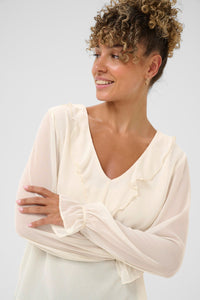 CREAM Flake Whisper white Top