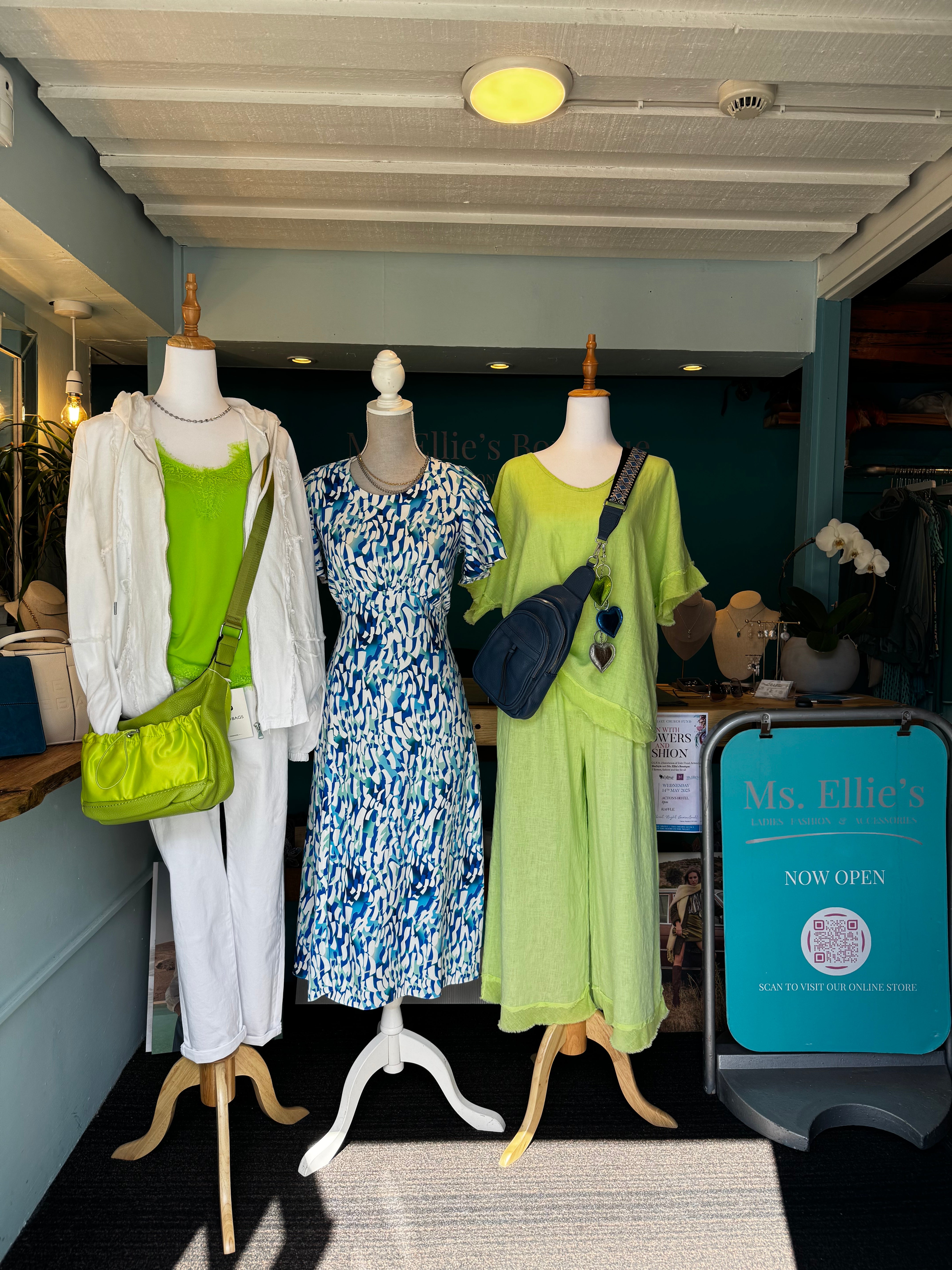Yew Milano Dress Blue & Green
