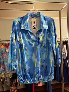 Yew Miami Blue top with collar