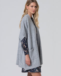 Surkana Soft grey cardi/poncho