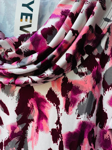 Yew Cowl Top In Pink Print