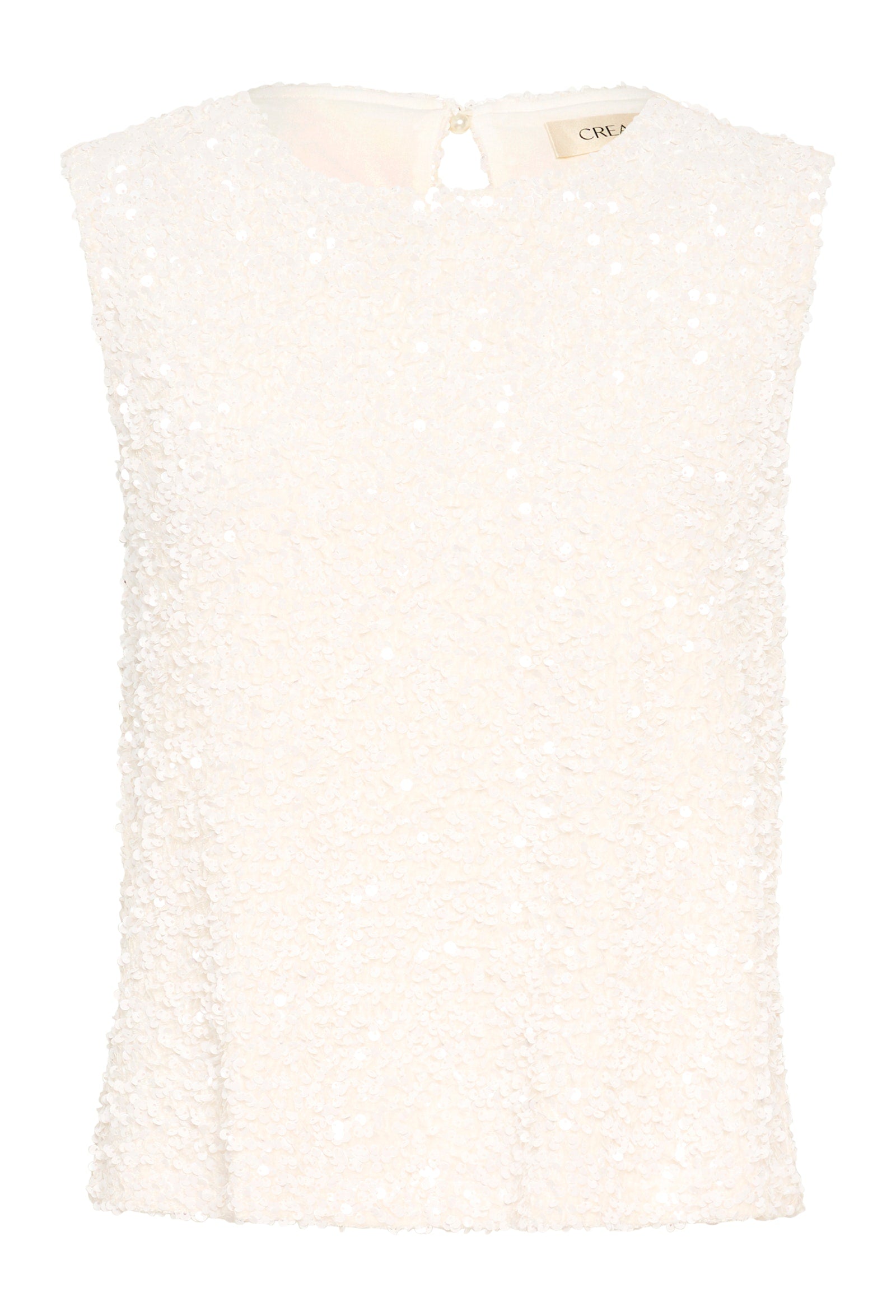 CREAM Sequin top in Ivory