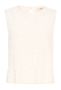 CREAM Sequin top in Ivory