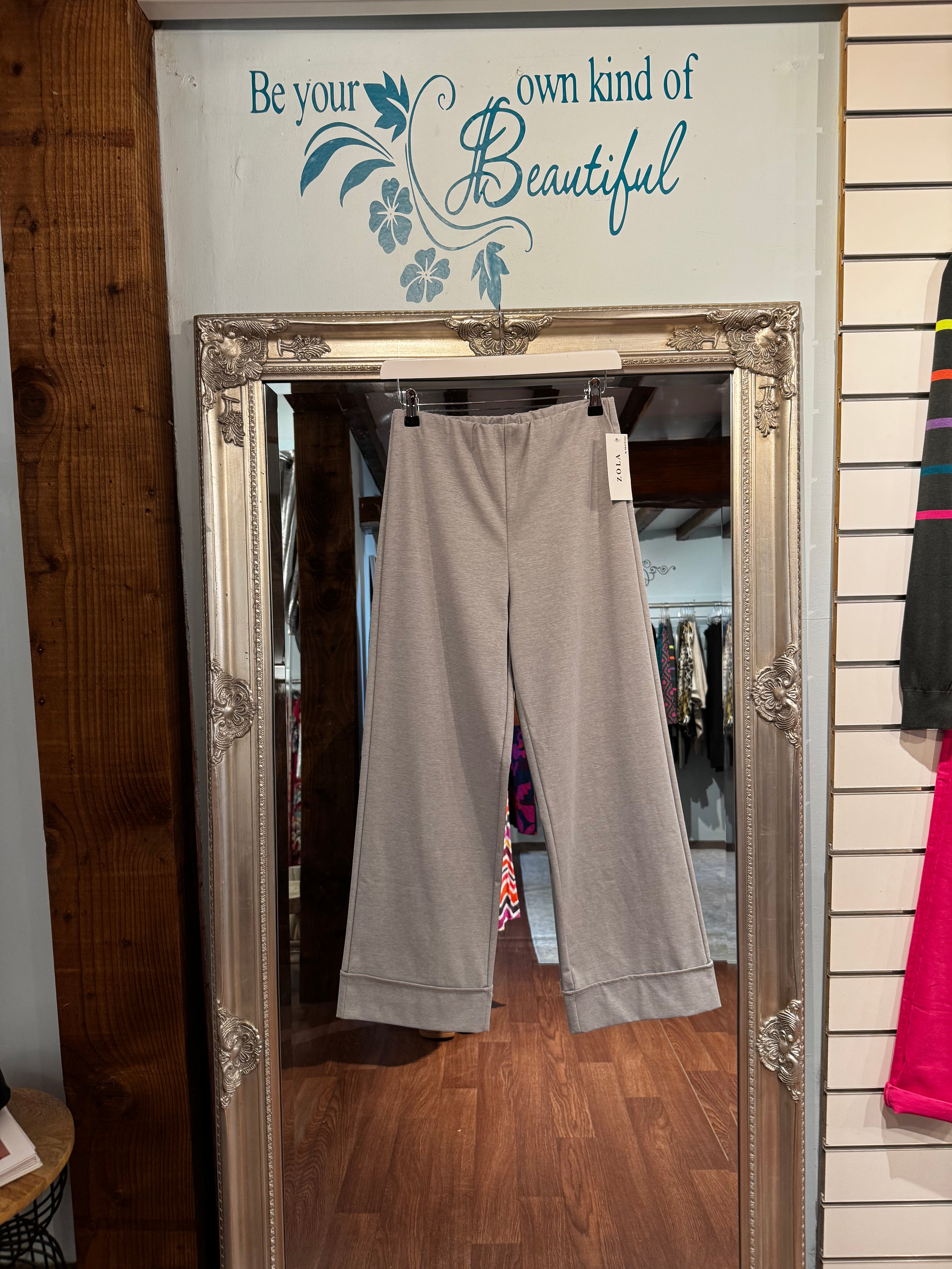 Zola Deep Turnup Trousers Grey
