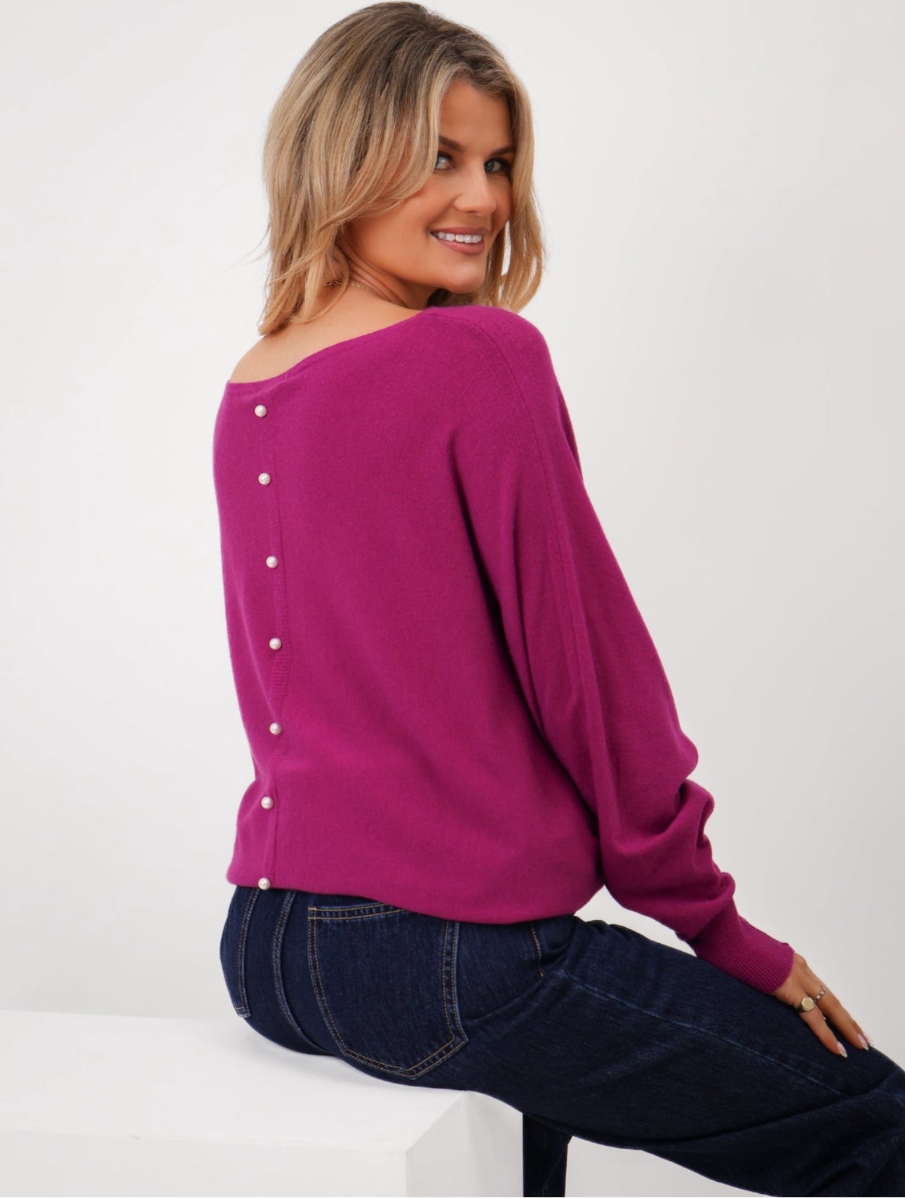 Kate & Pippa Elba knit Magenta