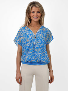Kate & Pippa Eva Zip top Turquoise