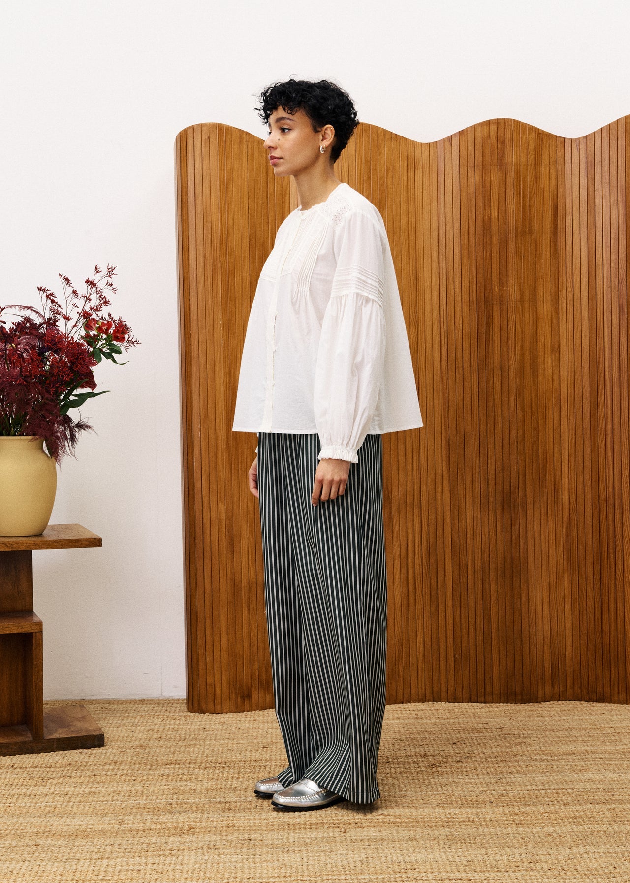 FRNCH Aster Moss Green Trousers