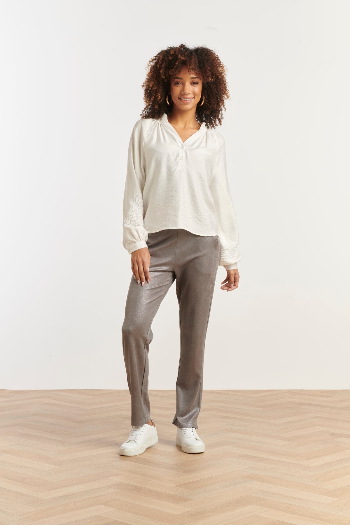 Smashed Lemon Silvery Grey Trousers