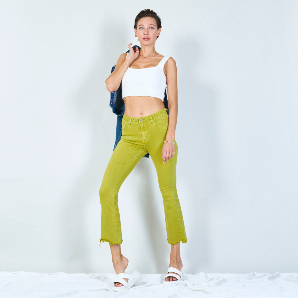 Alice Jeans Frayed ends - Lime