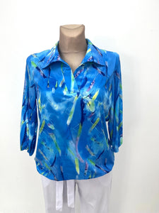 Yew Miami Blue top with collar