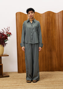 FRNCH Chester stripe Shirt Jacket