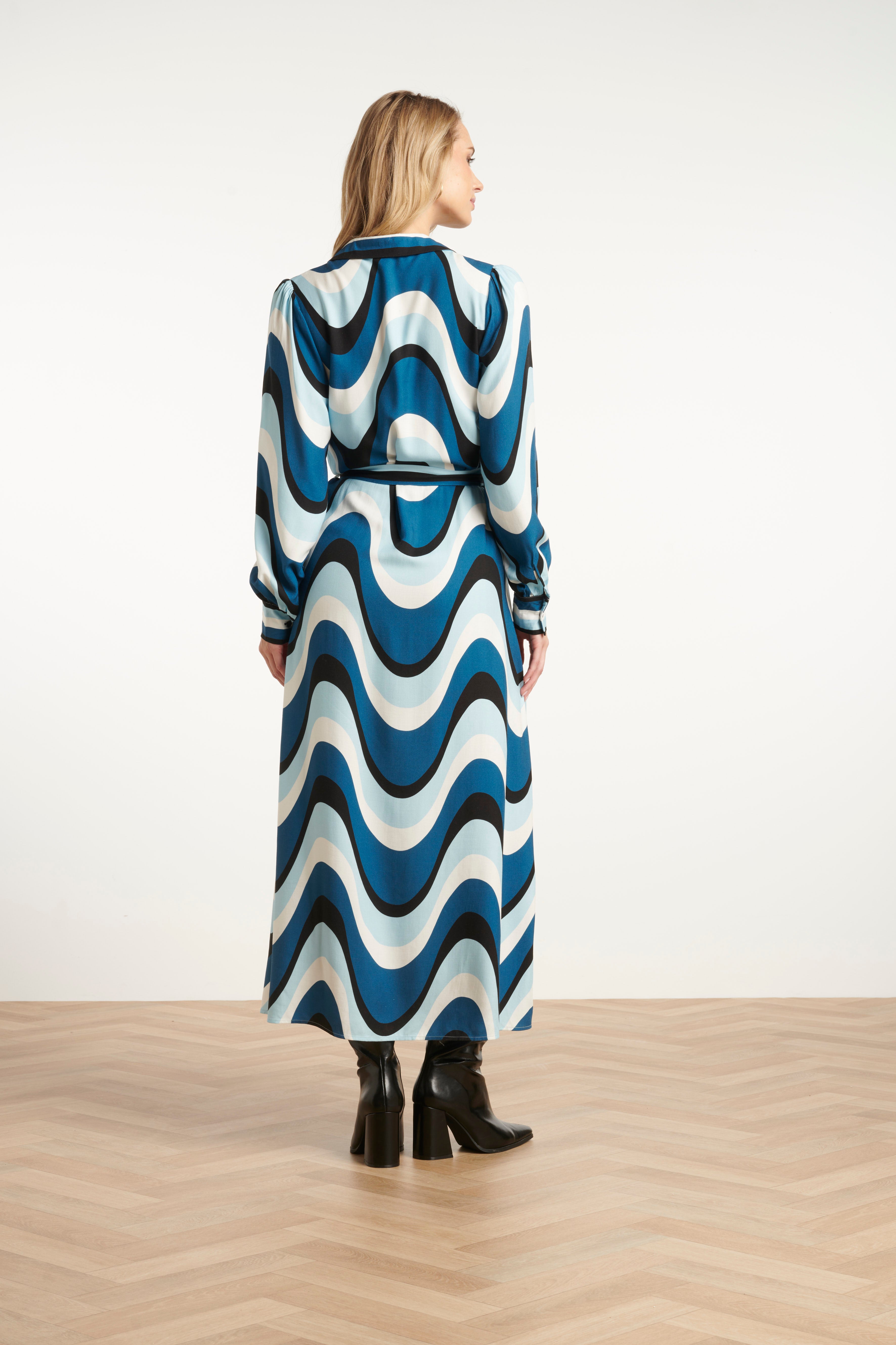 Smashed Lemon Blue Wave dress