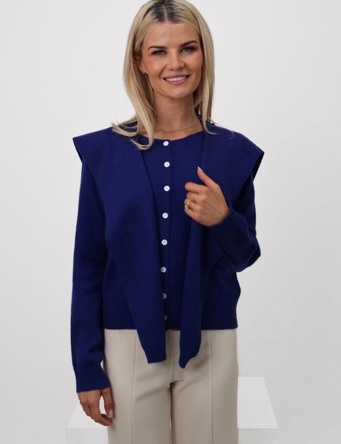 Kate & Pippa Fern Cardi in Navy