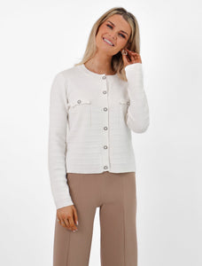 Kate & Pippa Zuki knit Cardi white