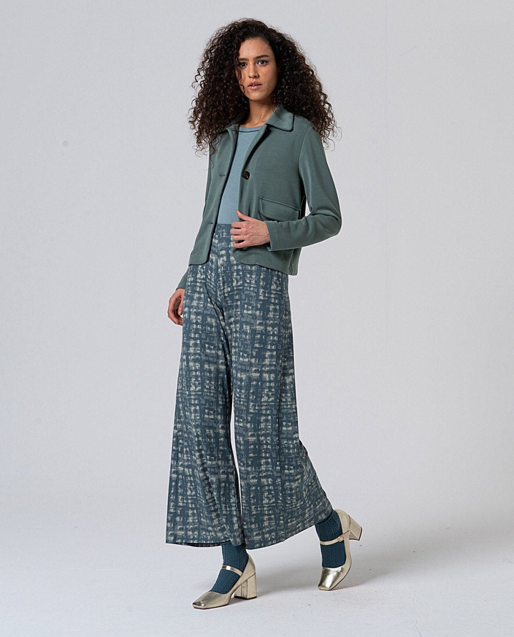 Surkana Bamboo Top Muted Aqua