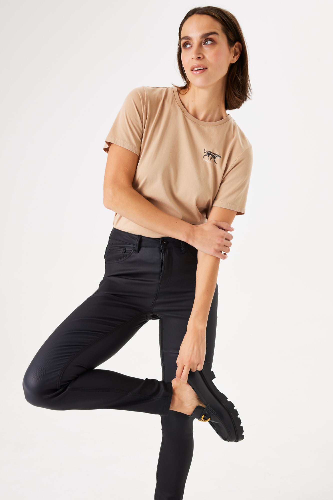 Garcia Faux leather skinny’s