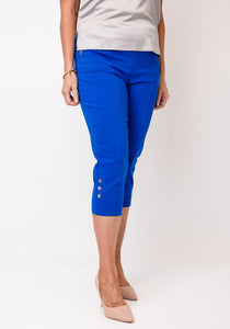 Capri pants Cobalt with detail