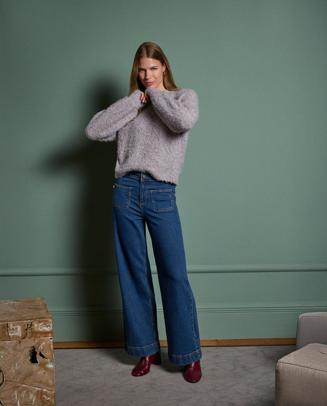 Surkana Raglan Boucle type jumper