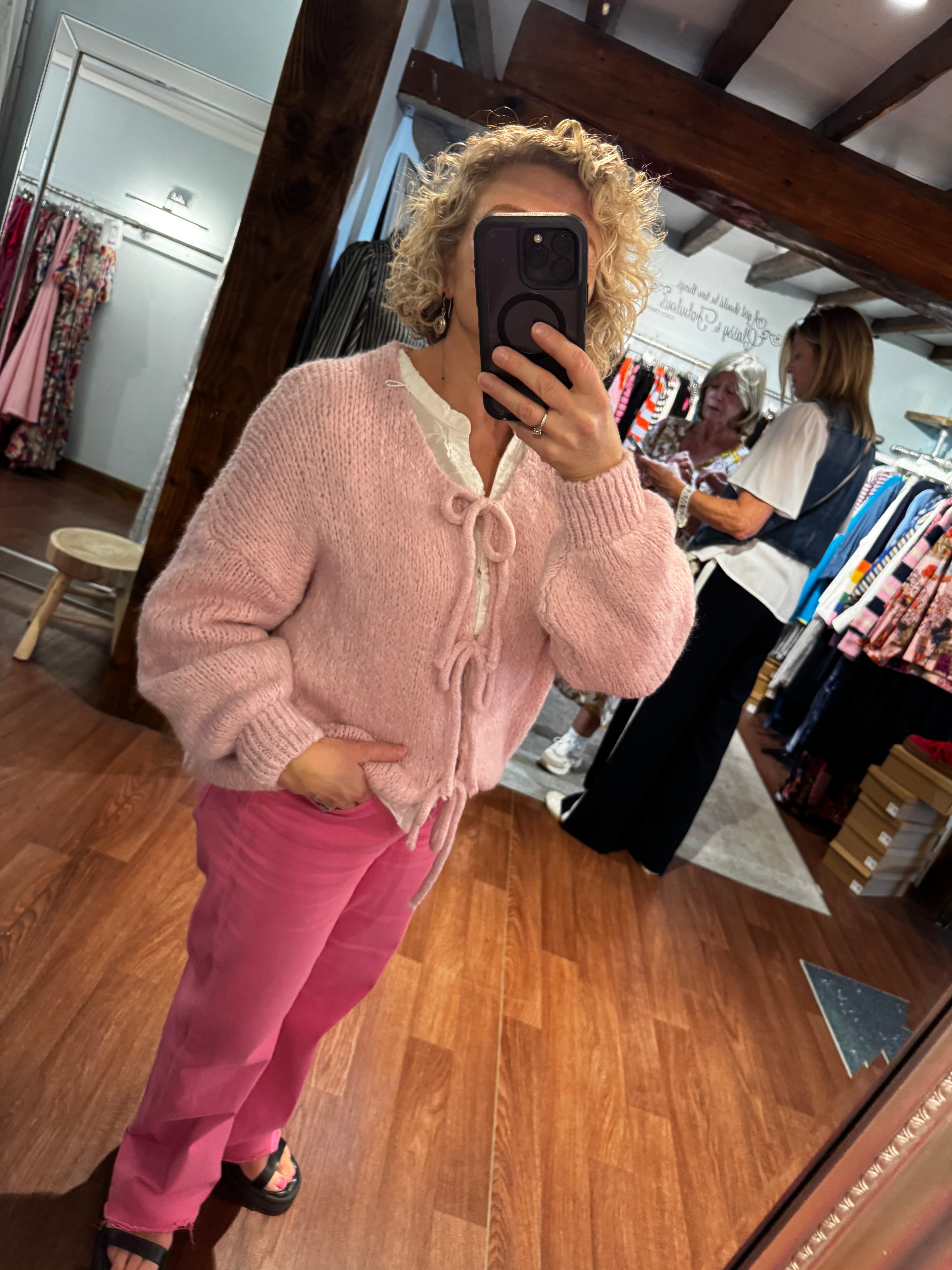 Jolie Pink oversized Cardi
