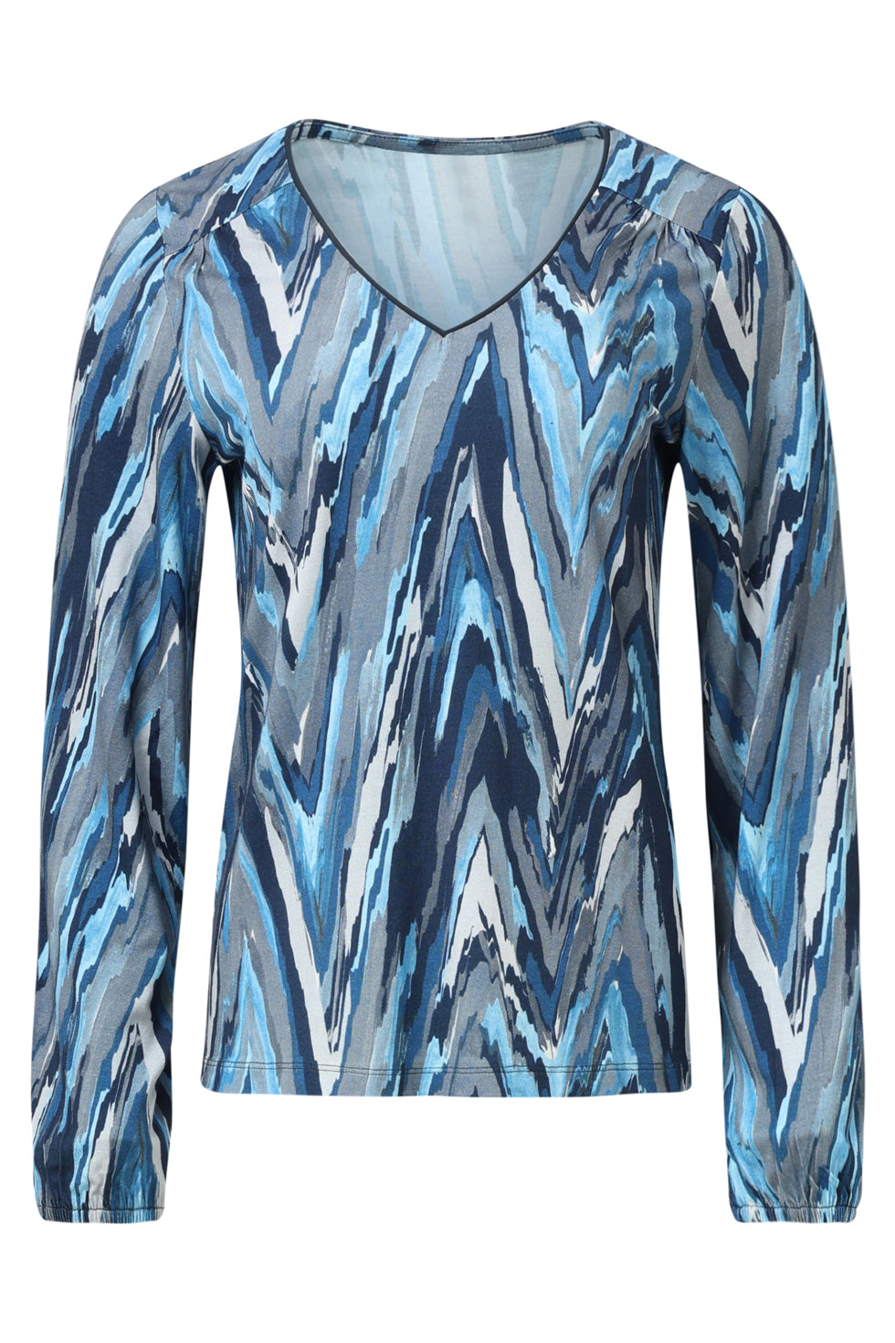 Smashed lemon Blue & Silver grey top