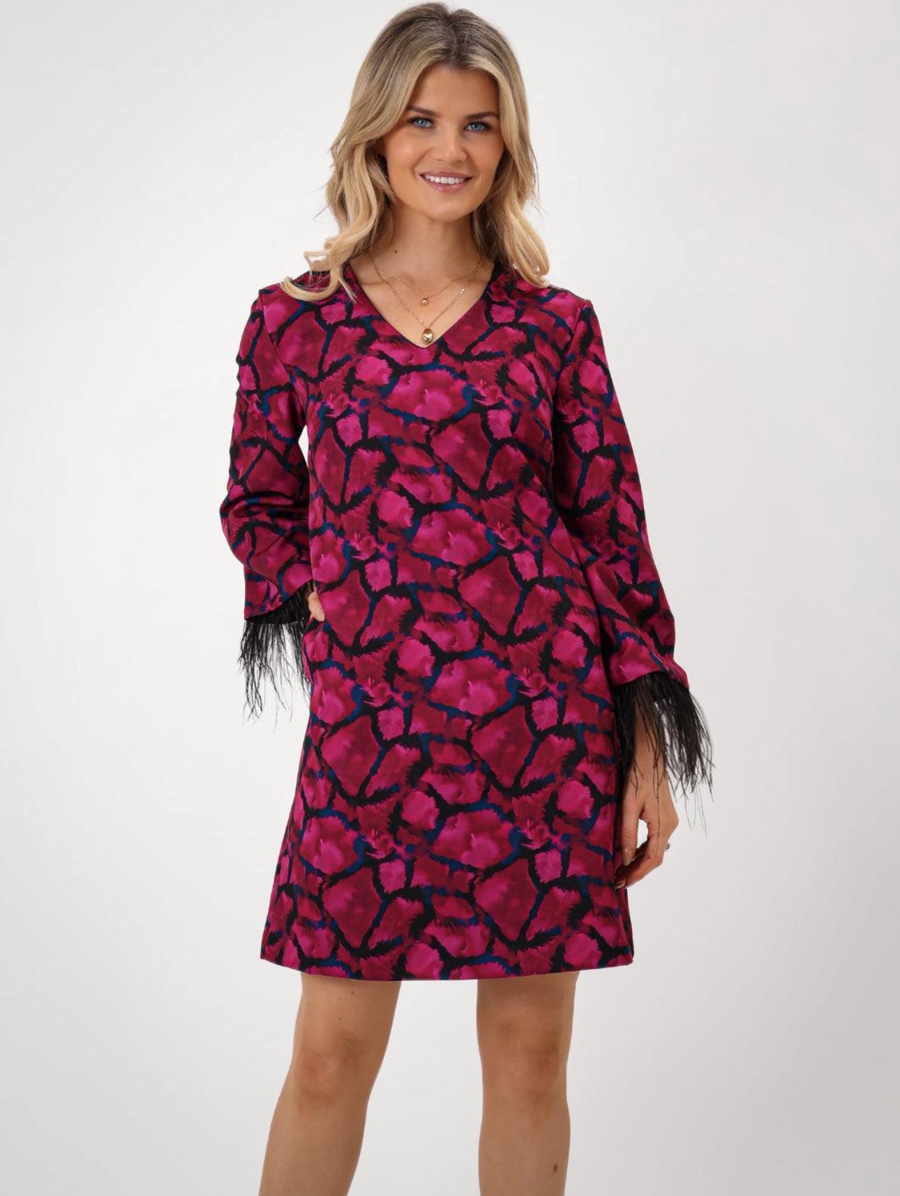 Kate & Pippa Taylor Magenta dress
