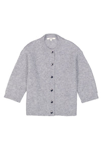 Garcia Grey Cardi button detail