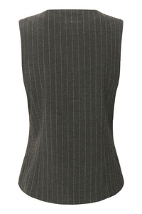 CREAM Grey Pin Stripe Waistcoat