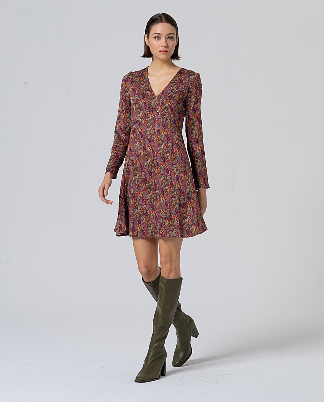 Surkana Knee Length Skater Dress