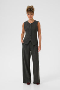 CREAM Grey Pin Stripe Trousers