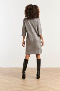 Smashed Lemon Faux Suede Dress