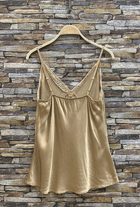 Choklate lace camisole goldy