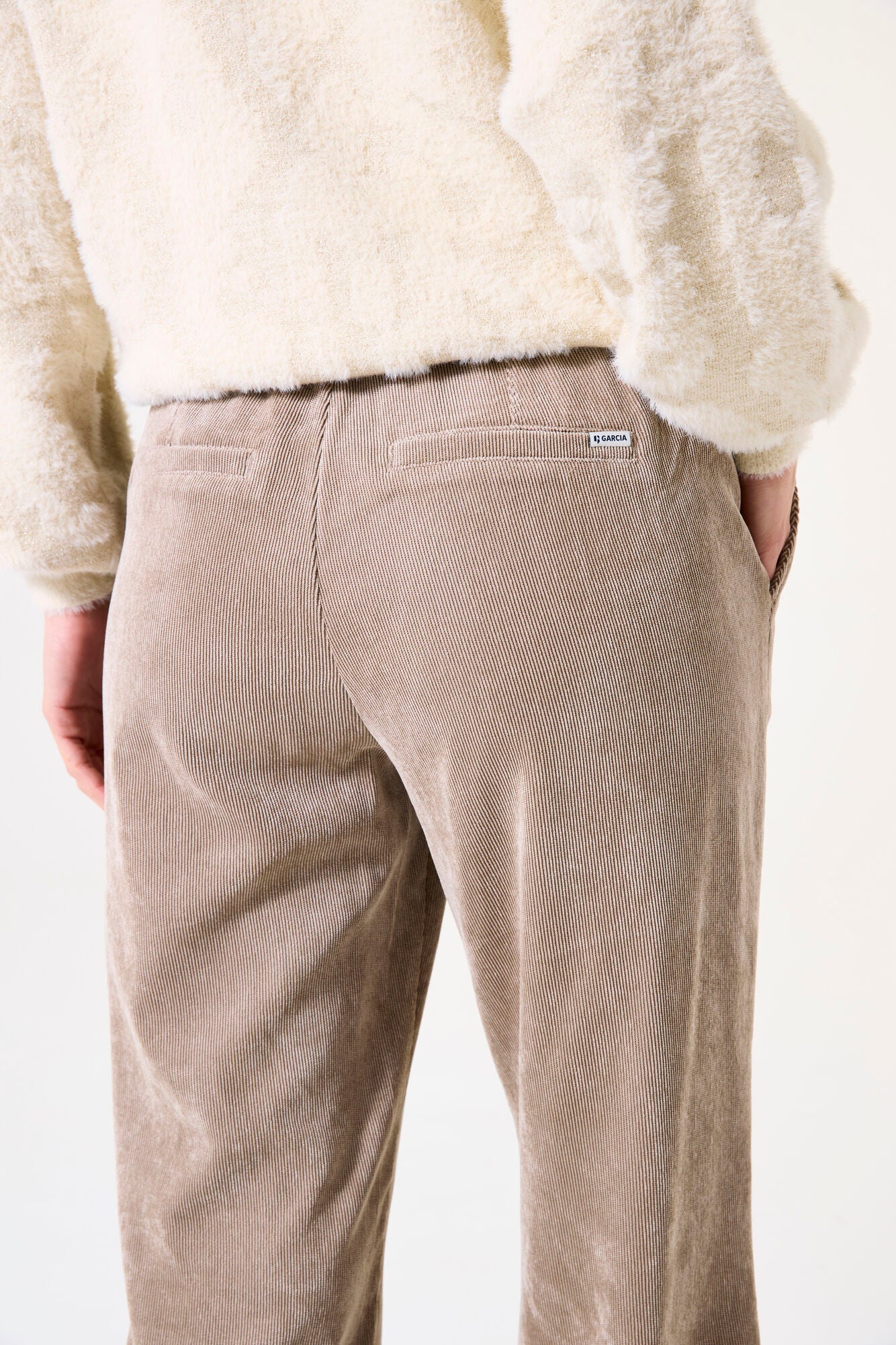 Garcia Taupe Cord Trousers
