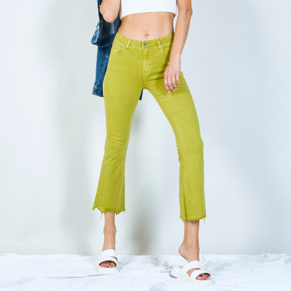 Alice Jeans Frayed ends - Lime