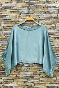 Alicia top in Aqua Green