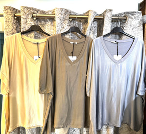Lia top in Taupe