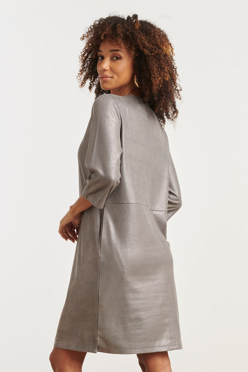 Smashed Lemon Faux Suede Dress