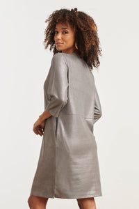 Smashed Lemon Faux Suede Dress