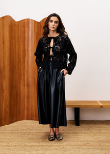 FRNCH Nikita black top/ cardi