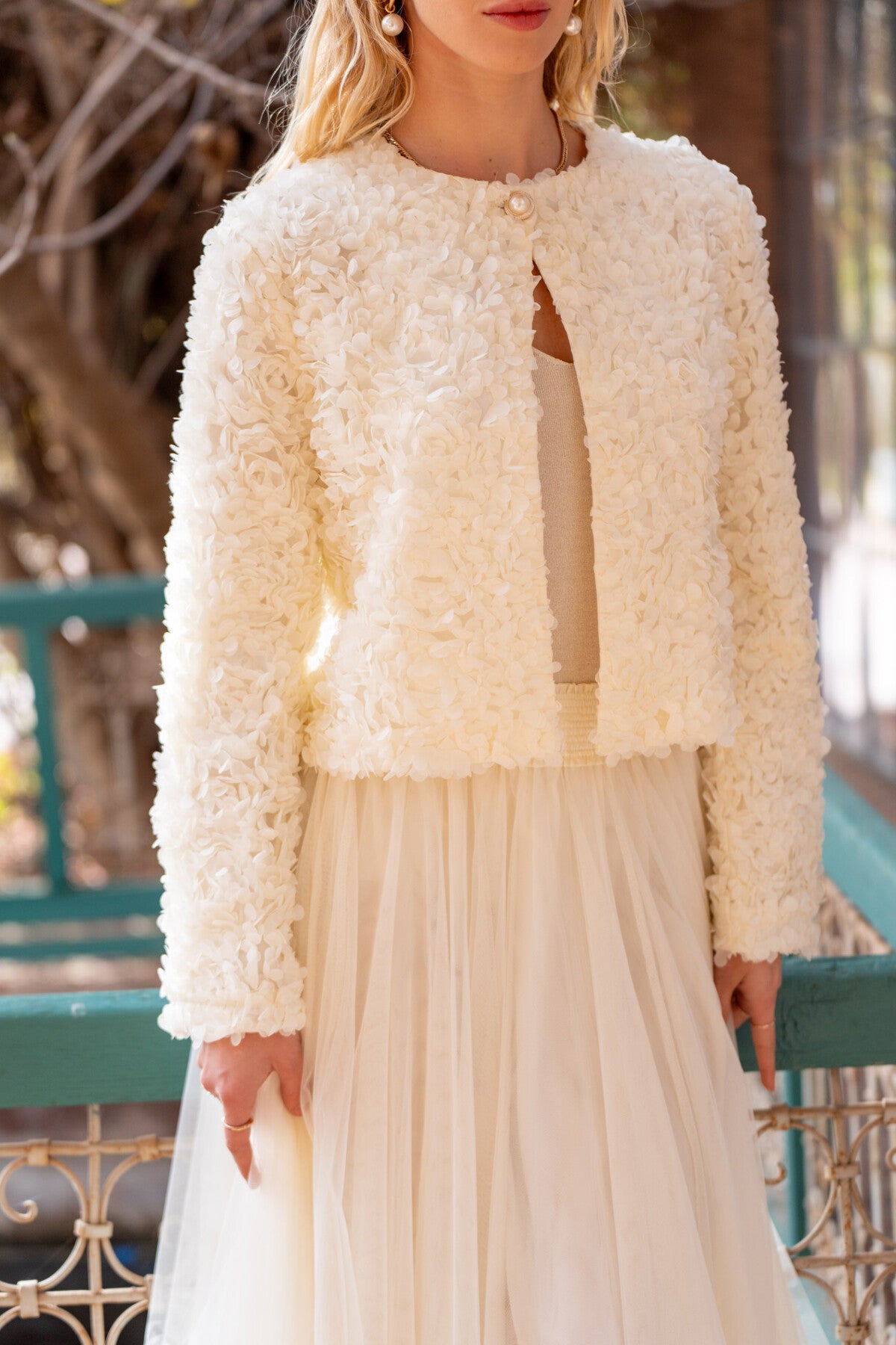 Rosealba structured Petal Jacket