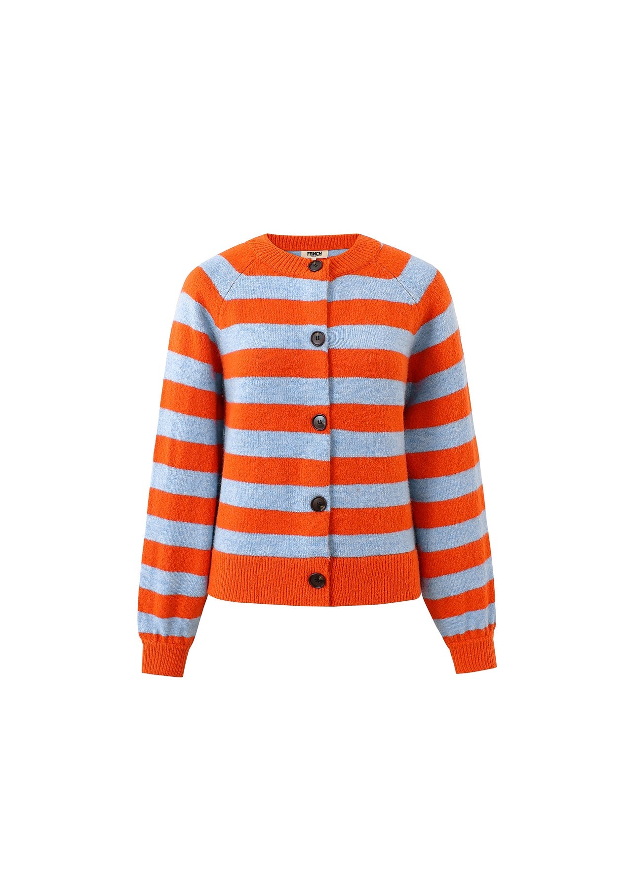 FRNCH Maud Orange stripe cardi