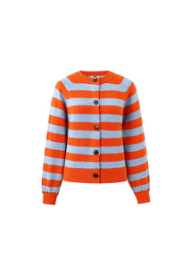 FRNCH Maud Orange stripe cardi