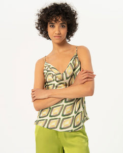 Surkana Tisa Draped Green Top