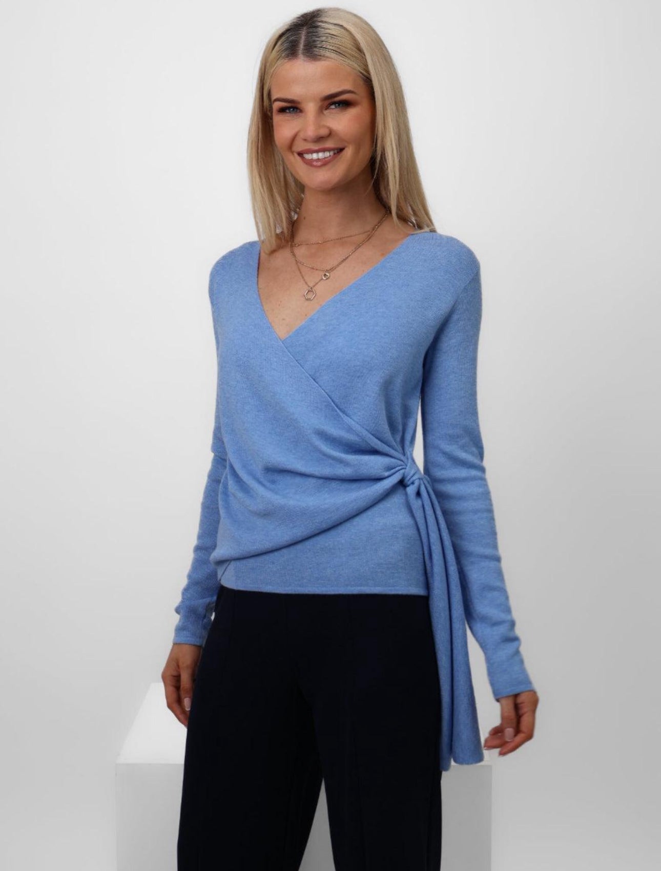 Kate & Pippa Drew top Blue