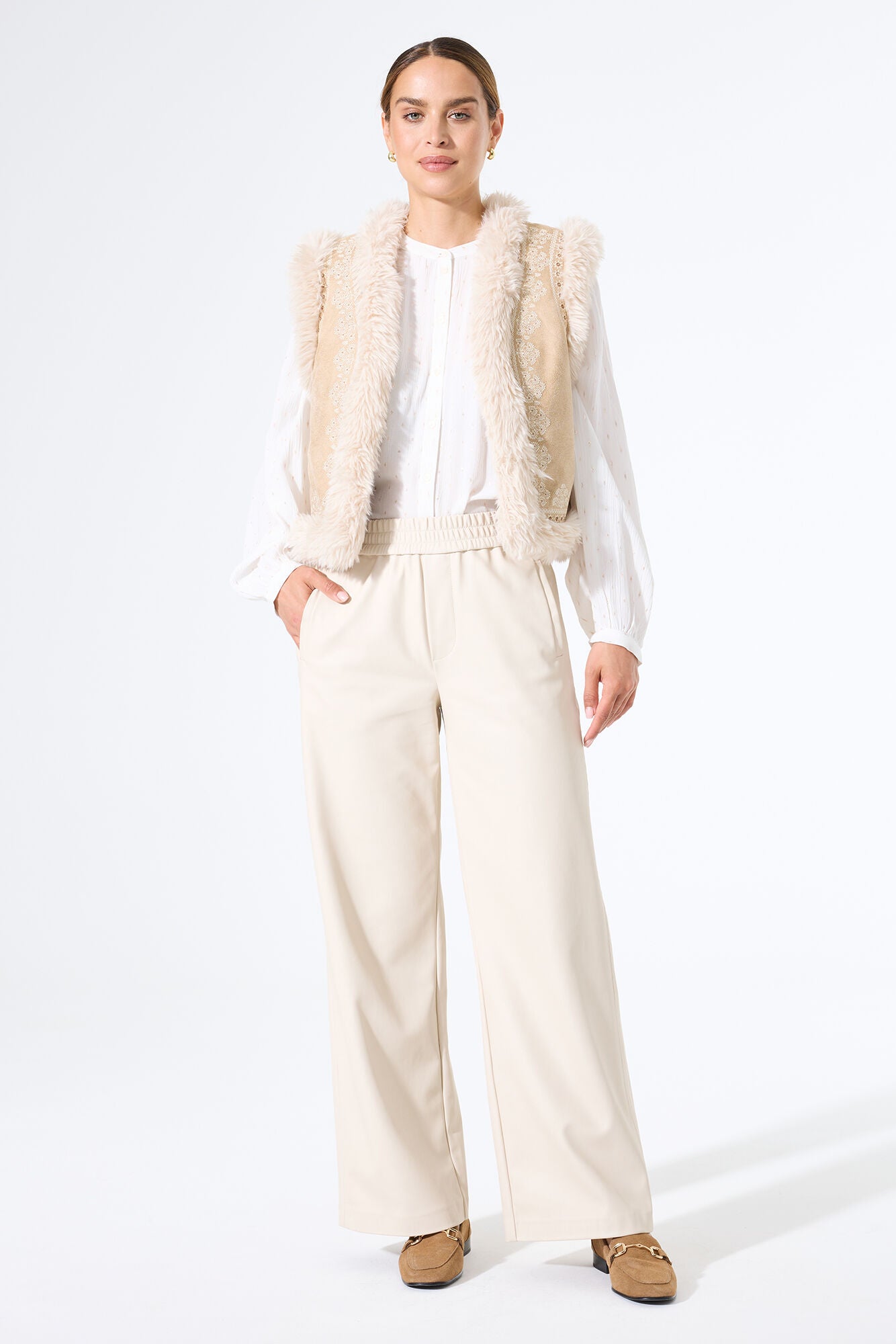 Garcia Faux Suede Gilet Jacket