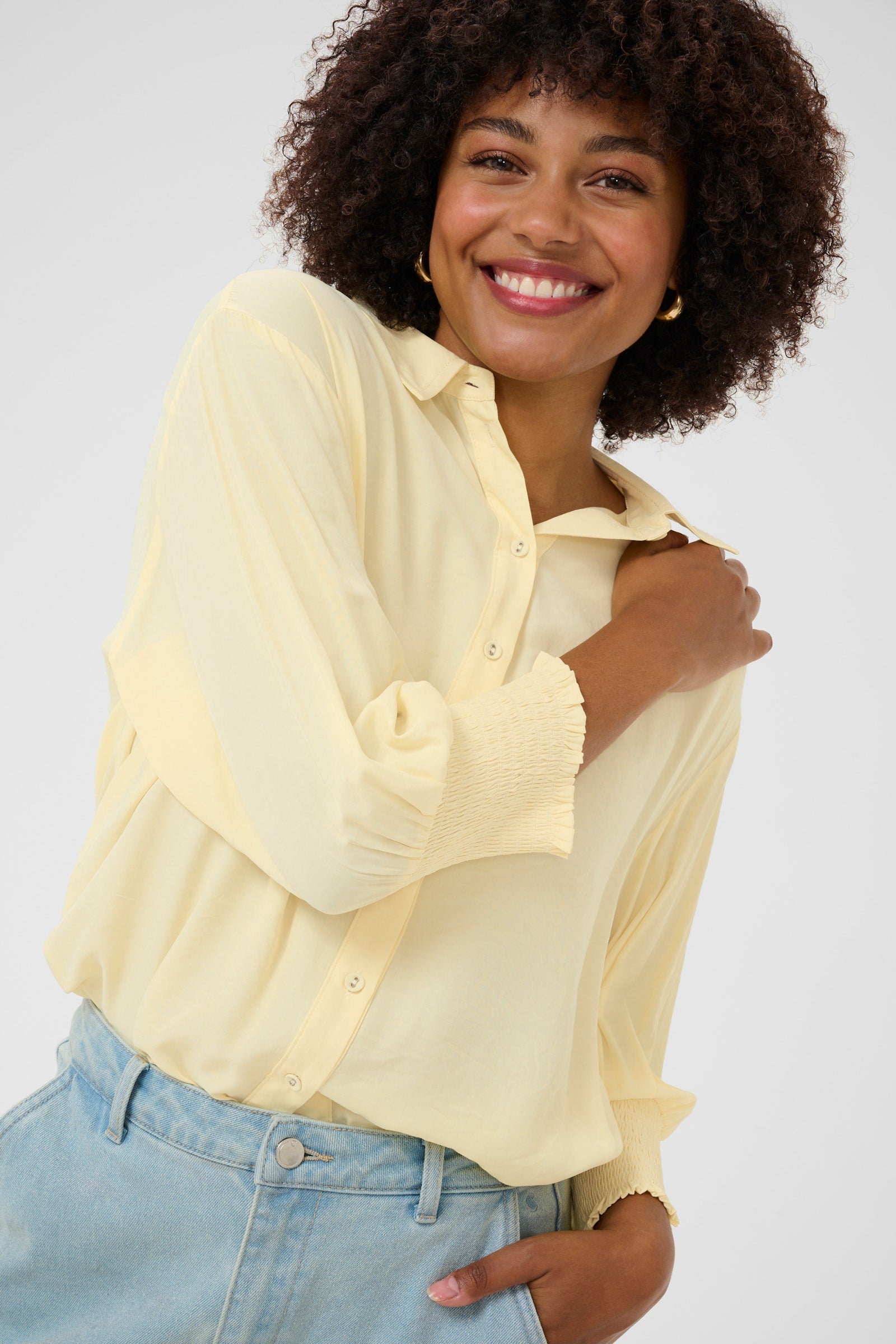 CREAM Nola shirt in Lemon